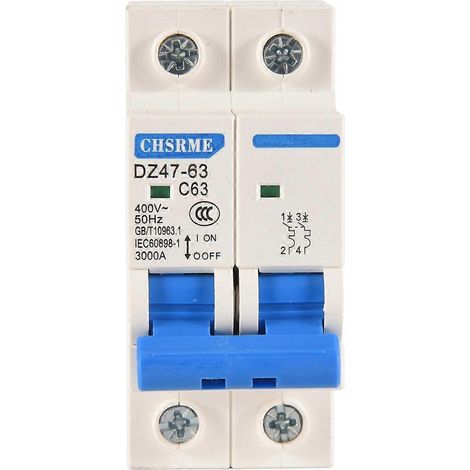 Disjoncteur 2P 63A AC400V pour énergie solaire photovoltaïque (PV) - (1/5)