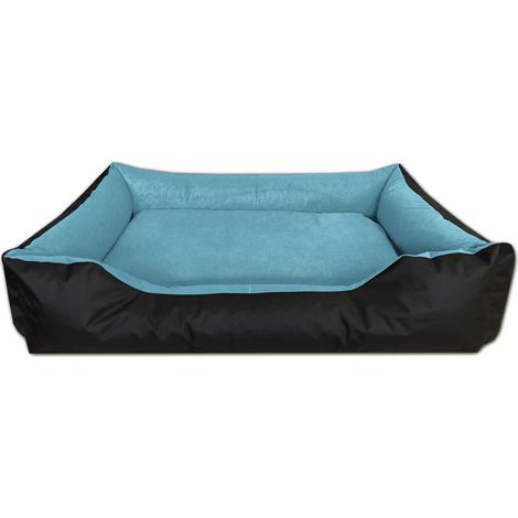 BedDog® LUPI colchón para perro S hasta XXXL, 24 colores, cama para perro, sofá para perro, cesta para perro:3XL, BLUE-SKY (negro/azul) (1/5)