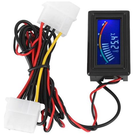 Flüssigkristallanzeige, wassergekühltes digitales Thermometer mit Temperaturanzeige, 5 V - 24 V (1/4)