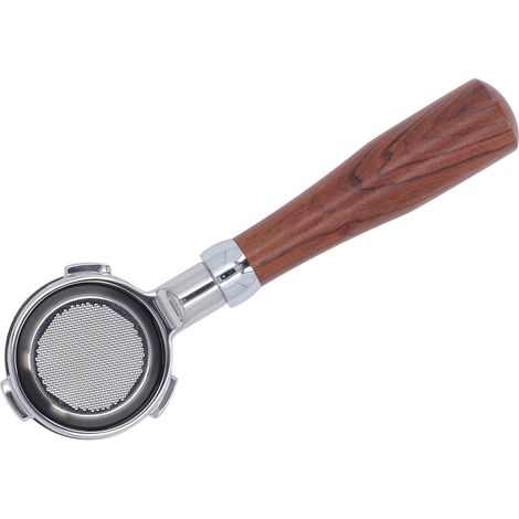 Portefiltre 58mm sans fond, manche en bois massif, panier en acier inoxydable détachable, 3 oreilles, pour Barsetto E, anneau rond rouge, branche aigre (1/5)