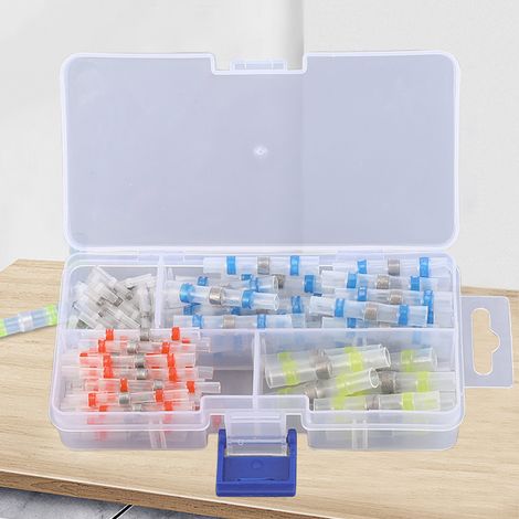Kit de 100 cosses à souder thermorétractables étanches et isolées pour fils (1/5)