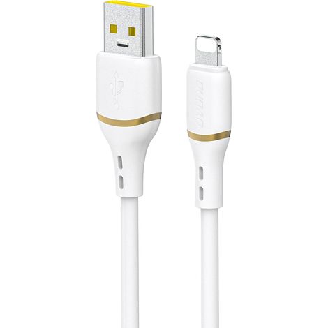 Dudao L25L USB-A - Lightning-Kabel 1 m 30 W mit weichem Silikongeflecht - Weiß (1/5)