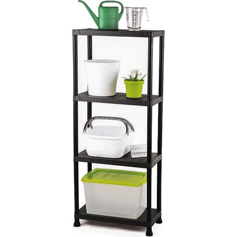 etagère de rangement - 60 x 30 x 138 cm - 4 étagères