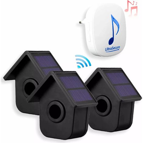 Kit alerte de passage 600m - 3 détecteurs 6 panneaux solaires & carillon 35 mélodies volume réglable (DA600+) (1/5)
