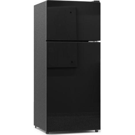 Mini réfrigérateur combiné pose libre 92L (frais 64L + congélateur 28L), porte vitrée trempée, 7 réglages température, éclairage LED, classe E silencieux 45dB pour cuisine bureau salon (1/5)