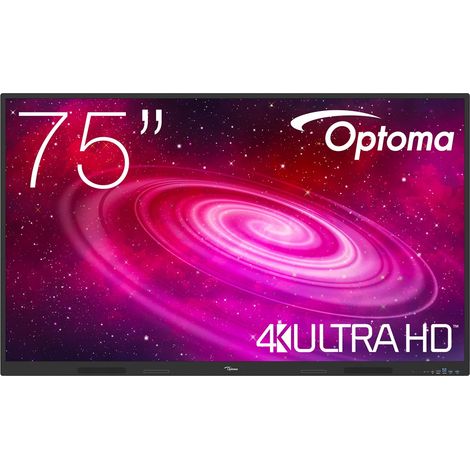 Optoma 1751RK pizarra blanca interactiva 190,5 cm (75) 3840 x 2160 Pixeles Pantalla táctil Negro HDMI