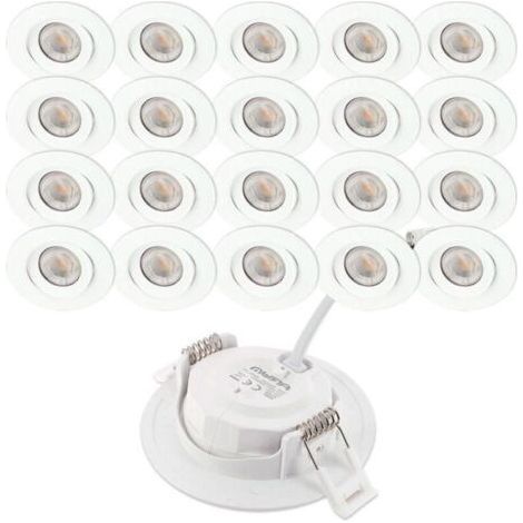Led Recessed Ceiling Spotlight, 20 Adjustable ASTURIAS LED Recessed Spotlights, Adjustable Recessed LED Spotlight (1/4)