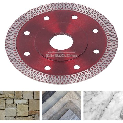 Lame de scie diamantée à mailles ondulées et rebordées, idéale pour la découpe de carreaux et de dalles en céramique, le jointoiement et le biseautage. 105 mm. (1/5)