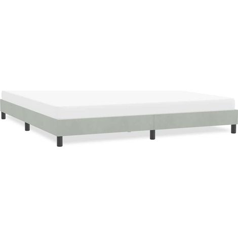 Bettgestell ohne Matratze Hellgrau 180x220 cm Samt (1/5)