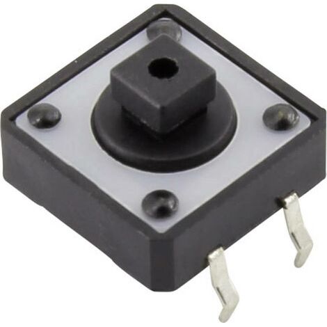 TRU COMPONENTS YST-1103T Bouton-poussoir 12 V/DC 0.05 A 1 x Off/(On) à rappel (L x l) 12 mm x 12 mm 1 pc(s) S807981 (1/2)
