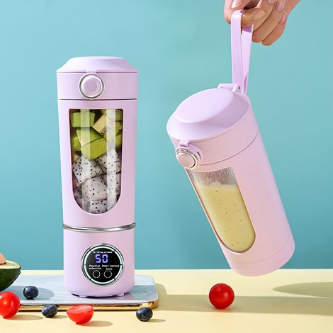 1, USB rechargeable portable Juicer, petit extracteur de jus pour smoothies et shakes, 700ml, 1500 MAH (1/4)