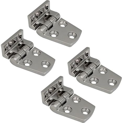 Charnières de Bateau à Anges Droits en Acier Inoxydable 316, 4 pièces, avec 5 Trous, 54mm 66mm, Accessoires de quincaillerie for Yacht Marin(38X66) (1/5)