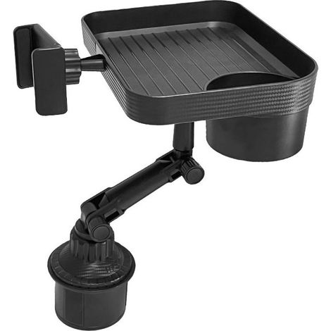 Bandeja para comida de coche, bandejas para bebidas de coche, asiento de viaje para camión, portavasos de coche, bandeja giratoria, soportes para dispositivos electrónicos, soporte para bandeja de coc (1/5)