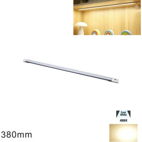 BAR À LED PLACARD DE CUISINE LUMIÈRE NATURELLE CAPTEUR DE MOUVEMENT DES MAINS RECHARGEABLE 38CM