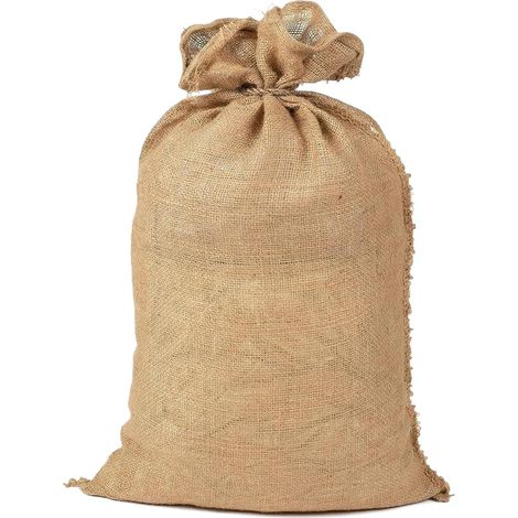 Sac En Jute Naturel - 1 Pièce - Fibre De Jute - Respirant Et Réutilisable - Stockage Alimentaire Et Jardinage - 52 x 74 cm