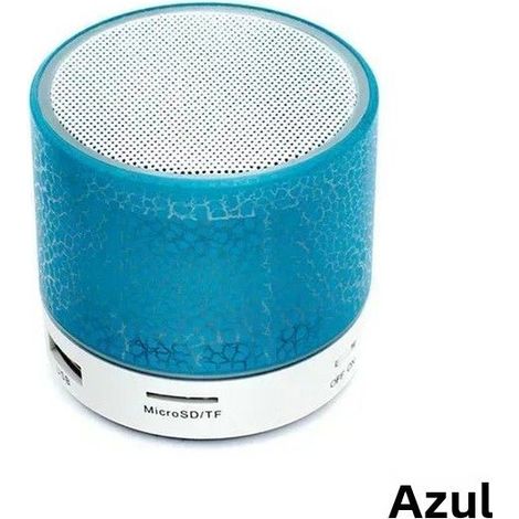 Bleu, mini enceinte Bluetooth portable avec LED, USB/SD, basses renforcées, MP3, compatible smartphone et PC (1/5)