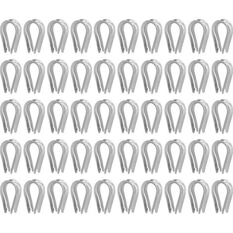 50 Pièces de Manchons en Acier Inoxydable pour Câbles, Outils de Gréement Marine, Industrie Navale (Diamètre 2mm) (1/5)
