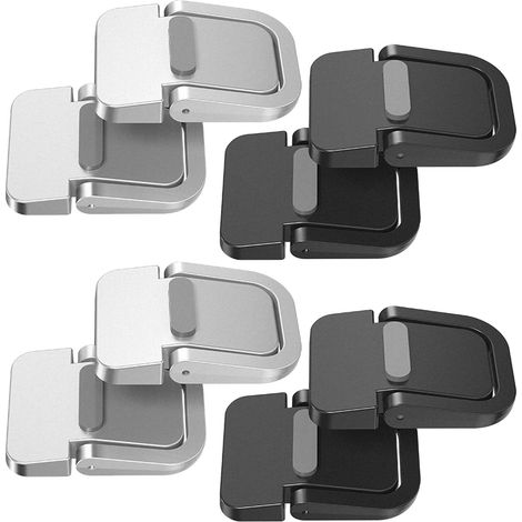 8pcs Mini Support Pliable pour Ordinateur Portable en Alliage de Zinc Réglage d'angle, Rehausseur de Clavier Autocollant, pour Bureau et Usage Domestique (1/5)