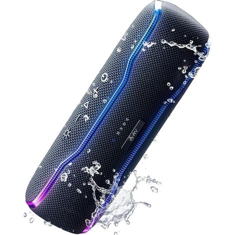 Enceinte Bluetooth Portable 25W, IPX7 étanche, Haut-parleur Bluetooth 5.3 Sans fil avec Lumières, Appairage Stéréo, Microphone Intégré, 24 Heures de Lecture pour la Fête, Piscine, Maison, Extérieur (1/5)