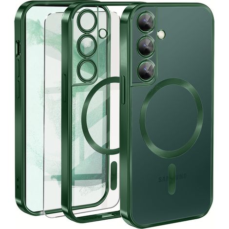 Custodia per Samsung Galaxy S22, Electro MagSafe, verde + pellicola protettiva in vetro. (1/5)