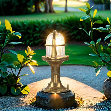 Sockelleuchte Gartenlampe aus Messing H:25cm Garten Weg (1/5)