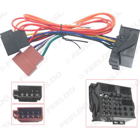 Compatible with Mercedes-Benz 2004 and Opel 2003 vehicles: ISO audio upgrade cable, cigarette lighter power supply and speaker adapter. (1/5)