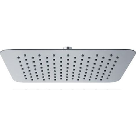 Soffione doccia in acciaio inox Lisbona, con snodo 20x20 cm Senza braccio doccia (1/2)