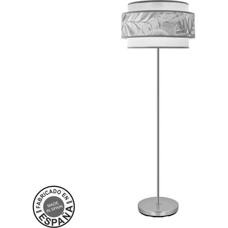 Salon Foot 3p Camerun 1xe27 Cromo/bianco/grigio 160x40x40 cm