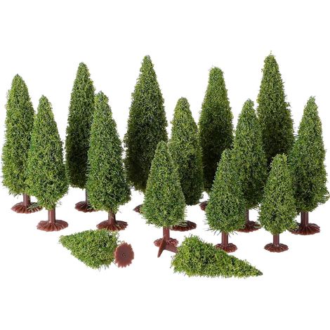 Lot de 15 Arbres architecturaux Verts - Paysage - Modèle de Plante pour (1/5)
