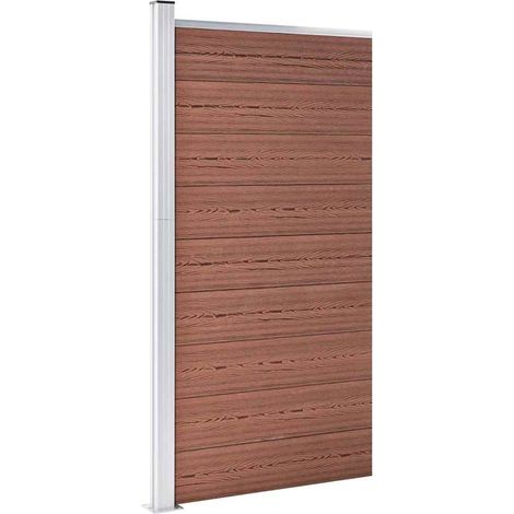 Maison Exclusive - Zaunelement WPC 95x186 cm Braun (1/5)