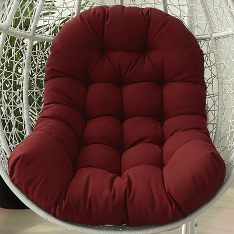 Coussin de remplacement pour chaise œuf suspendue – Extérieur – 119x89x18 cm – Pour hamac et mobilier de patio (Rouge vin) (1/5)