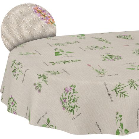 Nappe enduite aromatique Ovale 180x140 cm intérieur/extérieur (1/5)
