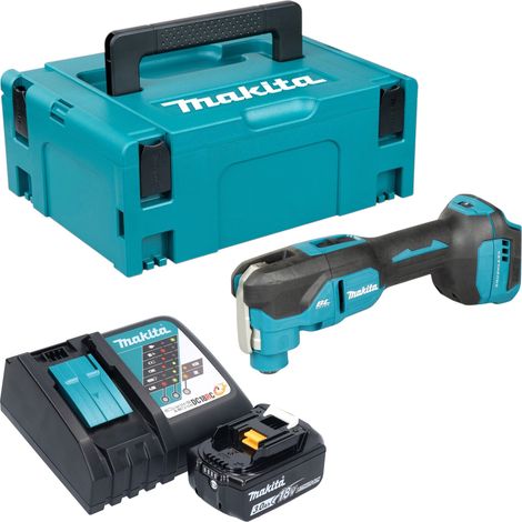 Herramienta multifunción a batería Makita DTM 53 RF1J de 18 V con OIS / Starlock sin escobillas + 1 batería de 3,0 Ah + cargador + maletín Makpac (1/5)