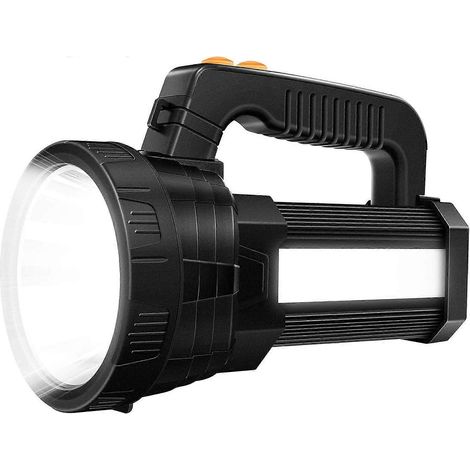 Projecteur LED ultra-lumineux rechargeable, lampe torche portable de 6000 lumens avec batterie longue durée de 10000 mAh. (1/4)