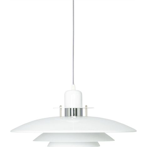 Belid Primus - Plafonnier à 1 lumière, chrome, blanc, E27