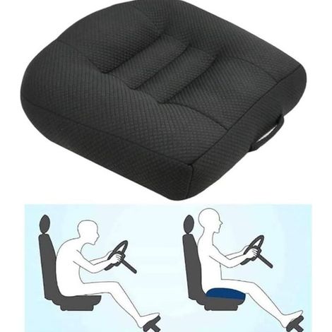 Car booster cushion – 12 cm elevation – Breathable fabric and PP cotton padding – Anti-slip design for comfort (1/5)