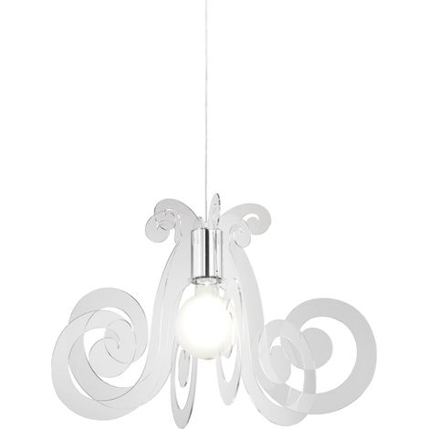 Lampadario a sospensione in Plexiglas MIZAR Trasparente diametro 64x h41 cm (1/2)