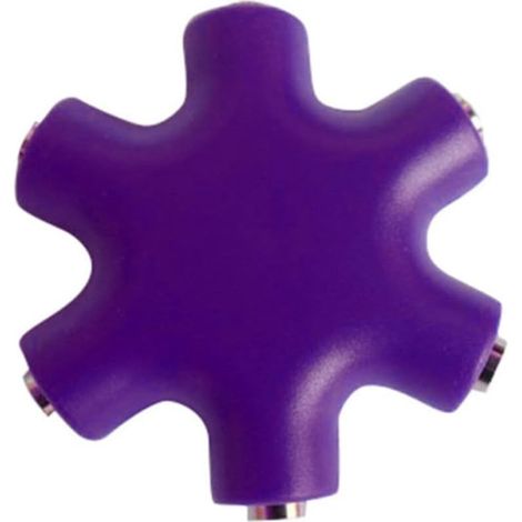 Adaptateur Répartiteur D'écouteurs 6 Ports de Flocon Pourpre, Compatible Large, avec Câble Audio 3,5 Mm Mâle à Mâle, pour Partager la Musique (1/5)