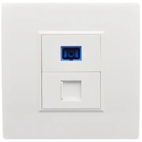SC Wall Socket Fiber Optic Interface – RJ45 Network Jack Panel – Female to Female Connection – Flame Retardant Plastic – Connecto1 (1/4)
