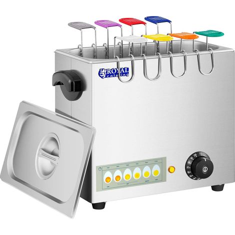 cocedor de huevos cuecehuevos eléctrico 2.600 vatios hasta 8 huevos acero inoxidable 8 cucharas para huevos 4 hueras 14 0003950 (1/5)