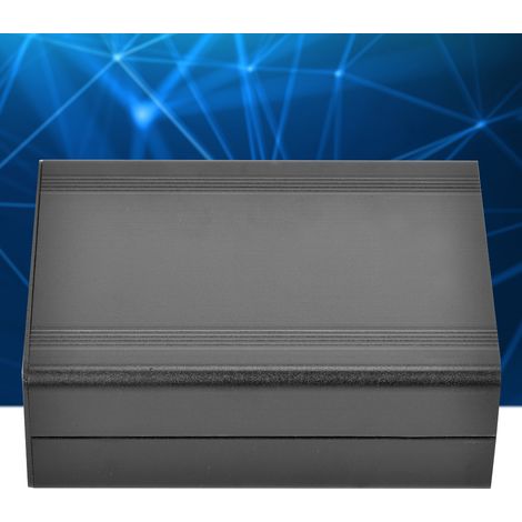 Boîtier de projet en alliage d'aluminium, finition sablée et oxydée noire, pour la protection électronique. (1/5)