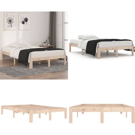 Giroletto in Legno Massello 120x190 cm Small Double - Letto in legno - Letto con doghe