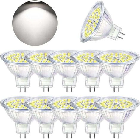 GU5.3 LED-Lampe, Kaltweiß 6000 K, MR16 LED, 12 V, 5 W, entspricht 50 W Halogen, nicht dimmbare LED-Strahler, 10er-Pack (1/5)