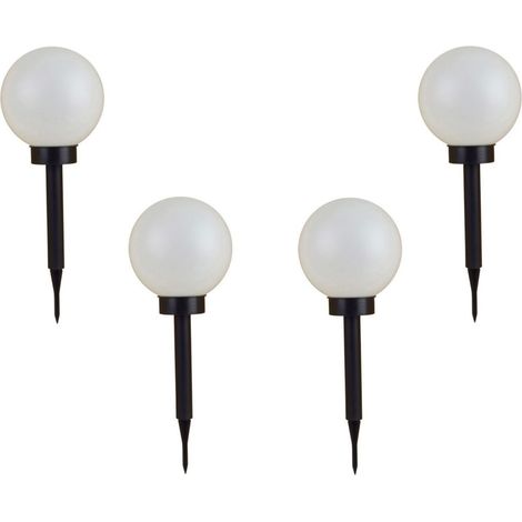 4er Set LED Solar Kugelleuchte 3 in 1 Kugellampe Leuchtkugel Gartenleuchte (1/5)