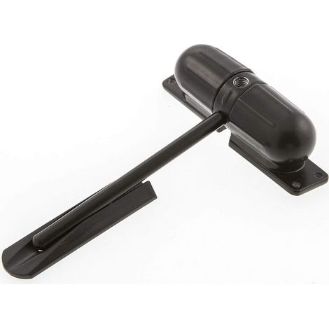 Automatic Door Closer, Black, Surface Mount, Spring Door Closer, 1/2 Hour Fire Rated (1/5)