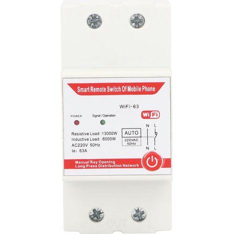 Leitungsschutzschalter mit WLAN-Fernbedienung, Relais-Schalter, Steuerungszubehör, 220 V Wechselstrom für den Hausgebrauch (1/5)