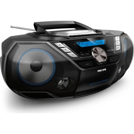 Philips AZB798T/12 sistema estéreo portátil Analógico y digital 12 W DAB, DAB+, FM Negro Reproducción MP3