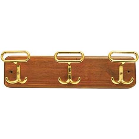 2PZ PORTABITI LEONZIO 3 POSTI NOCE/ORO - cm.32x8,5h.