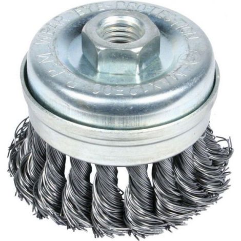 Brosse Coupelle Métallique - Diamètre 85 mm - Pour Décapage et Polissage Sur Métal - Lot de 1