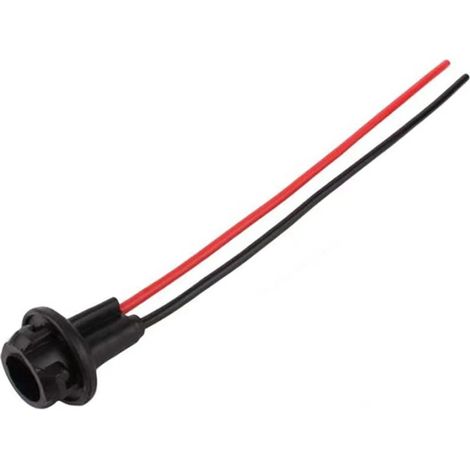 Adaptateur de douille pour 10 ampoules LED T10 de voiture, connecteur et rallonge, câble pour faisceau lumineux de voiture et camionnette (1/5)